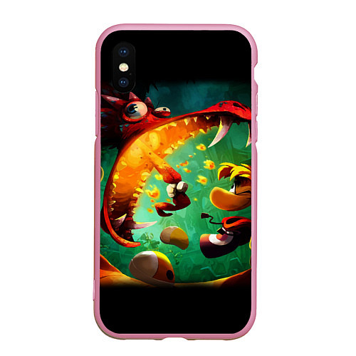 Чехол iPhone XS Max матовый Rayman Legend / 3D-Розовый – фото 1
