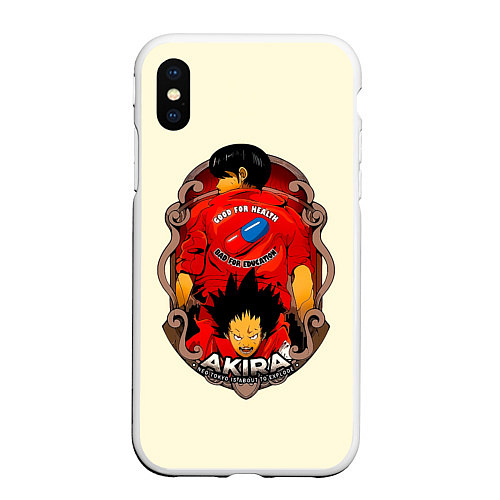 Чехол iPhone XS Max матовый AKIRA neo tokyo is about to explode / 3D-Белый – фото 1