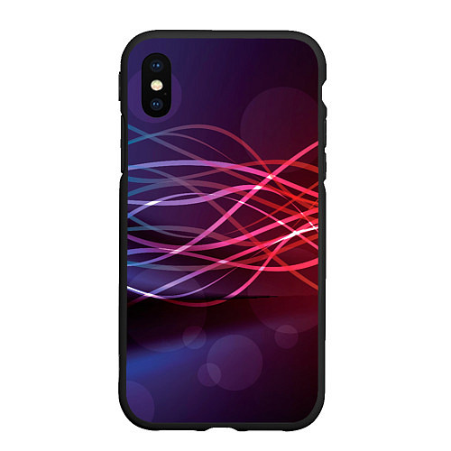 Чехол iPhone XS Max матовый Лучи света Spectrum / 3D-Черный – фото 1