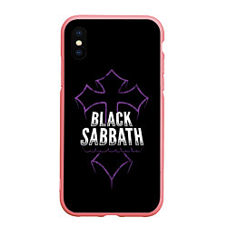 Чехол iPhone XS Max матовый Black Sabbat Cross, цвет: 3D-баблгам