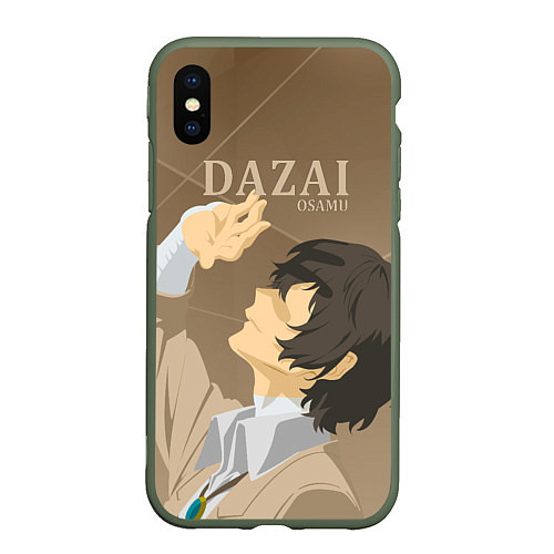 Чехол iPhone XS Max матовый Дазай Осаму Dazai Osamu, bungou stray dogs образ / 3D-Темно-зеленый – фото 1