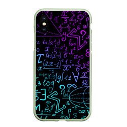 Чехол iPhone XS Max матовый НЕОНОВЫЕ ФОРМУЛЫ NEON FORMULAS, цвет: 3D-салатовый