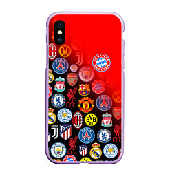 Чехол iPhone XS Max матовый BAYERN MUNCHEN BEST FC SPORT, цвет: 3D-сиреневый