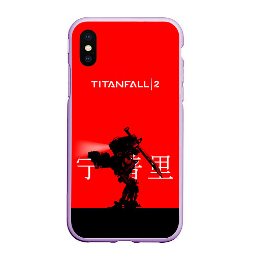 Чехол iPhone XS Max матовый Mech TF2 / 3D-Сиреневый – фото 1