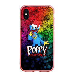 Чехол iPhone XS Max матовый POPPY PLAYTIME НОВОГОДНИЙ ПОППИ ПЛЕЙТАЙМ, цвет: 3D-баблгам