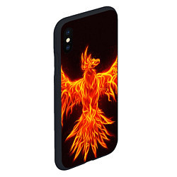 Чехол iPhone XS Max матовый ОГНЕННЫЙ ФЕНИКС FIRE PHOENIX, цвет: 3D-черный — фото 2