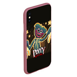 Чехол iPhone XS Max матовый POPPY PLAYTIME ГЛИТЧ ПОППИ ПЛЕЙТАЙМ, цвет: 3D-малиновый — фото 2