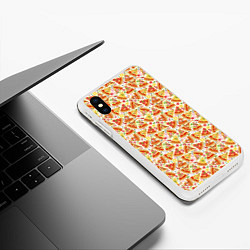 Чехол iPhone XS Max матовый Пицца Pizza, цвет: 3D-белый — фото 2