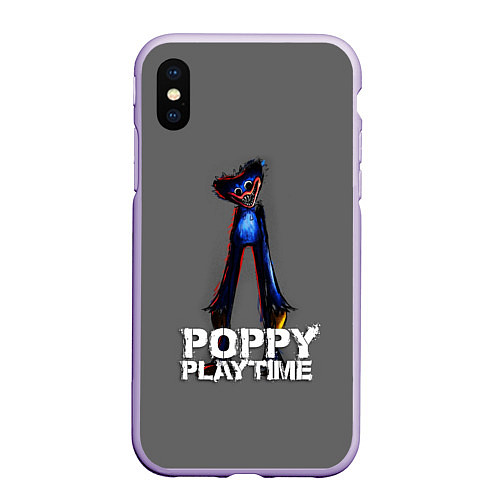 Чехол iPhone XS Max матовый HUGGY WUGGY POPPY PLAYTIME / 3D-Светло-сиреневый – фото 1