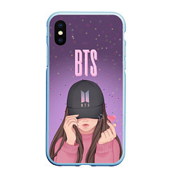 Чехол iPhone XS Max матовый BTS Bulletproof Boy Scout, цвет: 3D-голубой