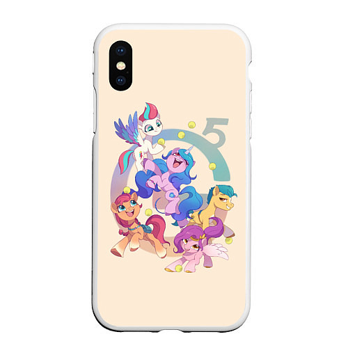 Чехол iPhone XS Max матовый G5 My Little Pony / 3D-Белый – фото 1