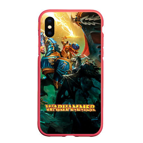 Чехол iPhone XS Max матовый Warhammer арт / 3D-Красный – фото 1