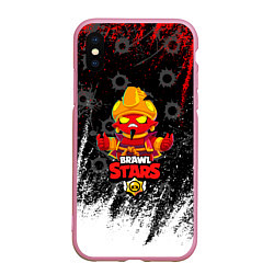 Чехол iPhone XS Max матовый BRAWL STARS EVIL GENE СЛЕДЫ ОТ ПУЛЬ