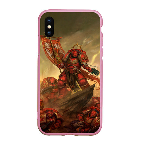 Чехол iPhone XS Max матовый Красные скорпионы / 3D-Розовый – фото 1