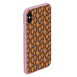 Чехол iPhone XS Max матовый Змеиная Кожа Snake, цвет: 3D-розовый — фото 2