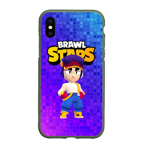 Чехол iPhone XS Max матовый FANG BRAWL STARS фанг / 3D-Темно-зеленый – фото 1