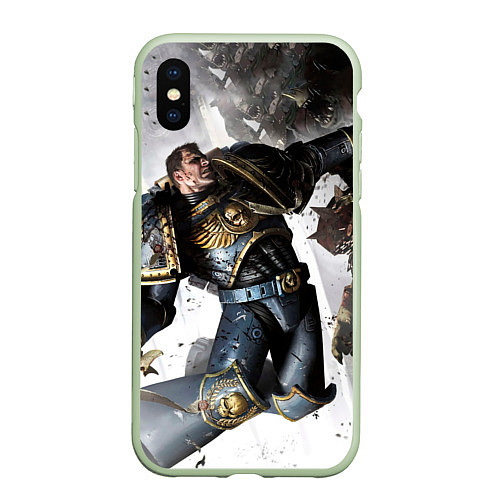 Чехол iPhone XS Max матовый Космодесантник в деле Арт / 3D-Салатовый – фото 1