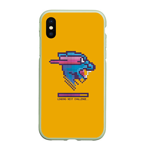 Чехол iPhone XS Max матовый Mr Beast Pixel Art / 3D-Салатовый – фото 1