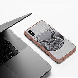 Чехол iPhone XS Max матовый Оленесова, цвет: 3D-коричневый — фото 2