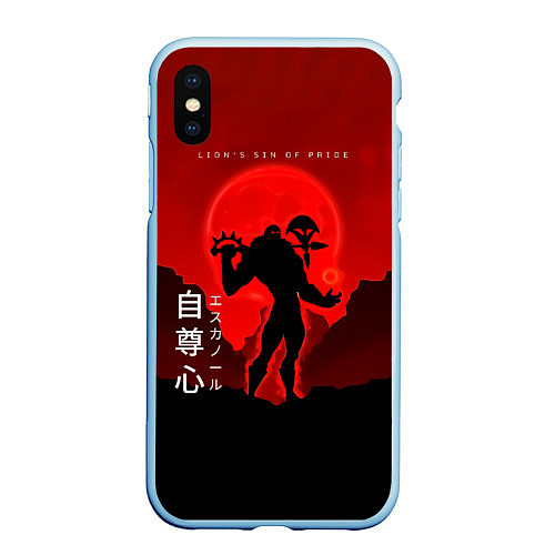 Чехол iPhone XS Max матовый LIONS SIN OF PRIDE - Nanatsu no Taizai / 3D-Голубой – фото 1