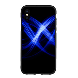 Чехол iPhone XS Max матовый Синяя бесконечность энергии, цвет: 3D-черный
