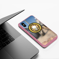 Чехол iPhone XS Max матовый CS GO dust 2, цвет: 3D-малиновый — фото 2