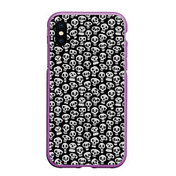 Чехол iPhone XS Max матовый Funny skulls