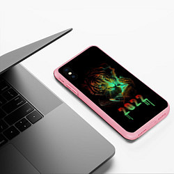 Чехол iPhone XS Max матовый Тигр 2022, цвет: 3D-баблгам — фото 2