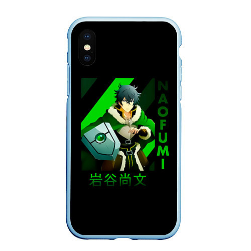 Чехол iPhone XS Max матовый Naofumi - The Rising of the Shield Hero / 3D-Голубой – фото 1