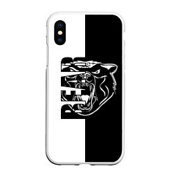 Чехол iPhone XS Max матовый BEAR Медведь, цвет: 3D-белый