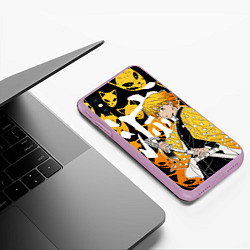 Чехол iPhone XS Max матовый ЗЕНИЦУ ZENITSU СТИЛЬ ГРОМА, цвет: 3D-сиреневый — фото 2