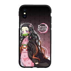 Чехол iPhone XS Max матовый НЕЗУКО NEZUKO SLAYER, цвет: 3D-черный