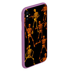Чехол iPhone XS Max матовый Гибкие кости, цвет: 3D-фиолетовый — фото 2