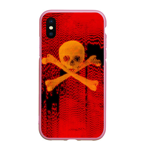 Чехол iPhone XS Max матовый Пиратский шум / 3D-Розовый – фото 1