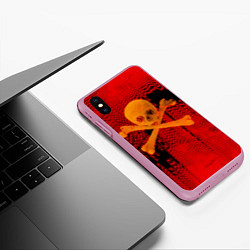 Чехол iPhone XS Max матовый Пиратский шум, цвет: 3D-розовый — фото 2