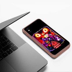 Чехол iPhone XS Max матовый Five nights at freddys security breach, цвет: 3D-коричневый — фото 2