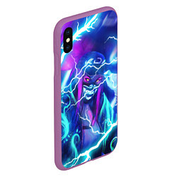 Чехол iPhone XS Max матовый KDA FLASHLIGHT NEON КДА В МАСКЕ LEAGUE OF LEGENDS, цвет: 3D-фиолетовый — фото 2