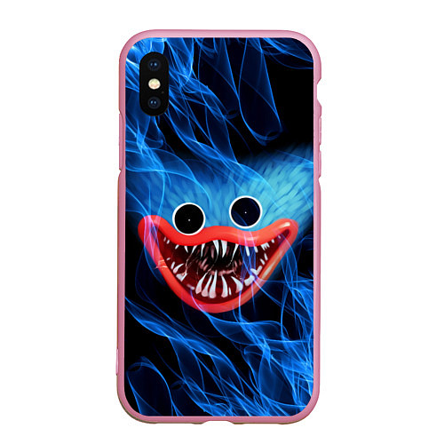 Чехол iPhone XS Max матовый POPPY PLAYTIME ХАГИ ВАГИ В ОГНЕ / 3D-Розовый – фото 1