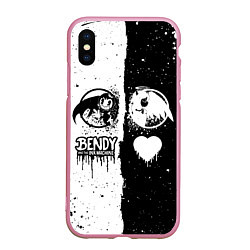 Чехол iPhone XS Max матовый BLACK AND WHITE BENDY AND THE INK MACHINE