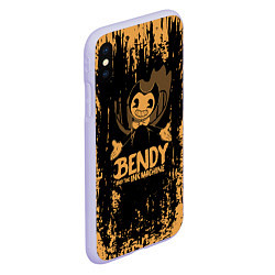 Чехол iPhone XS Max матовый Bendy and the Ink Machine Бенди и чернильная машин, цвет: 3D-светло-сиреневый — фото 2