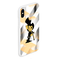 Чехол iPhone XS Max матовый Bendy and the ink machine bendy, цвет: 3D-белый — фото 2