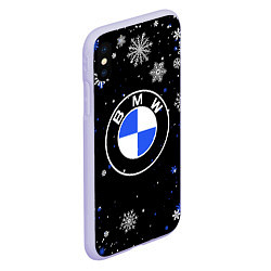 Чехол iPhone XS Max матовый НОВОГОДНИЙ БМВ НОВЫЙ ГОД BMW, цвет: 3D-светло-сиреневый — фото 2