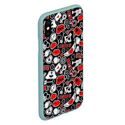 Чехол iPhone XS Max матовый Влюблённость Love, цвет: 3D-мятный — фото 2