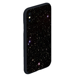 Чехол iPhone XS Max матовый Ночное звездное небо, цвет: 3D-черный — фото 2