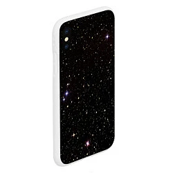 Чехол iPhone XS Max матовый Ночное звездное небо, цвет: 3D-белый — фото 2