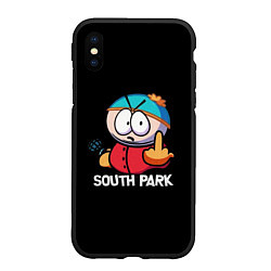 Чехол iPhone XS Max матовый Южный парк Эрик South Park, цвет: 3D-черный