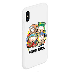 Чехол iPhone XS Max матовый South Park - Южный парк краски, цвет: 3D-белый — фото 2