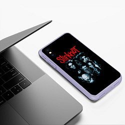 Чехол iPhone XS Max матовый Банда Слипов, цвет: 3D-светло-сиреневый — фото 2