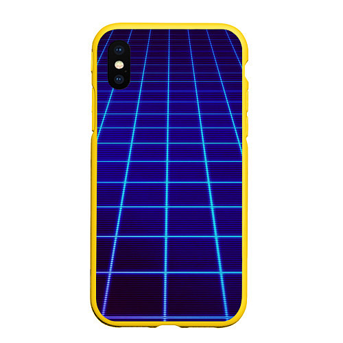 Чехол iPhone XS Max матовый NEON 3D WORLD / 3D-Желтый – фото 1