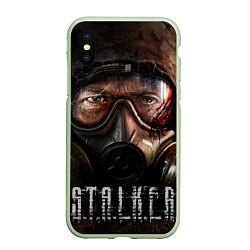 Чехол iPhone XS Max матовый Stalker Zonе, цвет: 3D-салатовый